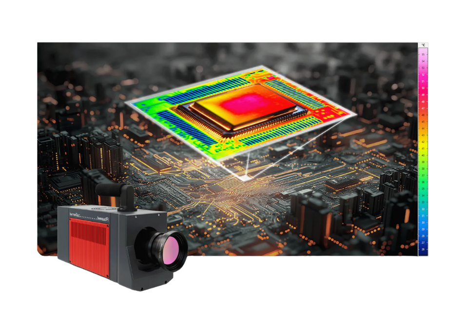 InfraTec ImageIR 12300 InfraTec ImageIR 12300 midwave infrared camera front angle view